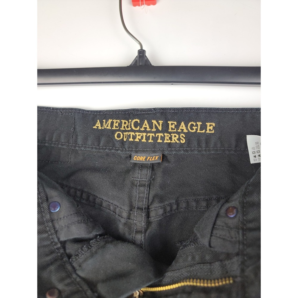 American Eagle Mens Slim Straight Black Jeans 28x30 Stretch Denim Pants 120605U9 - Picture 15 of 15